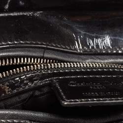 Pre Owned Dior Black Cannage Patent Leather Large Lady Dior Tote