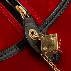 Pre Owned Dior Multicolor Leopard Print Calfhair, Velvet and Patent Leather Gambler Dice Bag