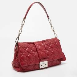 Pre Owned Dior Red Cannage Leather Miss Dior Shoulder Bag