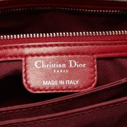 Pre Owned Dior Red Cannage Leather Miss Dior Shoulder Bag