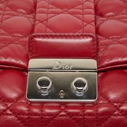 Pre Owned Dior Red Cannage Leather Miss Dior Shoulder Bag