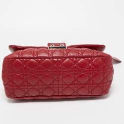 Pre Owned Dior Red Cannage Leather Miss Dior Shoulder Bag
