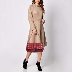 Pre Owned Dior Red Cannage Leather Miss Dior Shoulder Bag