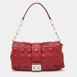 Pre Owned Dior Red Cannage Leather Miss Dior Shoulder Bag