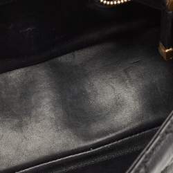 Pre Owned Dior Black Quilted Leather Medium Caro Shoulder Bag