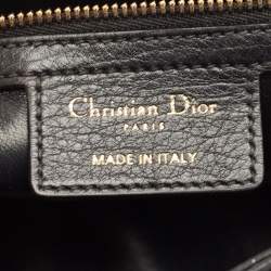 Pre Owned Dior Black Quilted Leather Medium Caro Shoulder Bag