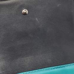 Pre Owned Dior Green Micro Cannage Patent Leather Baby Diorama Crossbody Bag