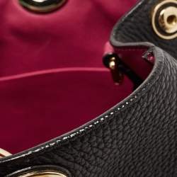 Pre Owned Dior Black Leather Medium Diorissimo Tote