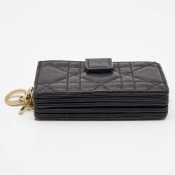 Dior Pink Cannage Leather Lady Dior 5 Gusset Card Holder