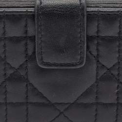 Dior Pink Cannage Leather Lady Dior 5 Gusset Card Holder