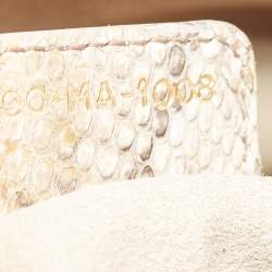 مملوكة مسبقًا Dior Gold/Beige Python Large Limited Edition Lady Dior Tote