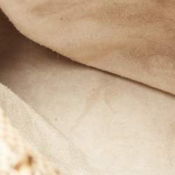 مملوكة مسبقًا Dior Gold/Beige Python Large Limited Edition Lady Dior Tote