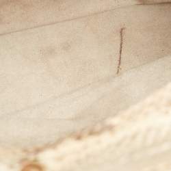 مملوكة مسبقًا Dior Gold/Beige Python Large Limited Edition Lady Dior Tote