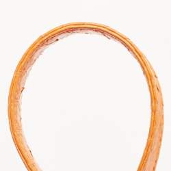 Pre Owned Dior Orange Python Medium Lady Dior Tote