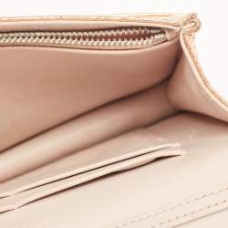 Pre Owned Dior Bronze Ceramic Effect Leather Diorama Wallet on Chain