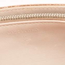 Pre Owned Dior Bronze Ceramic Effect Leather Diorama Wallet on Chain