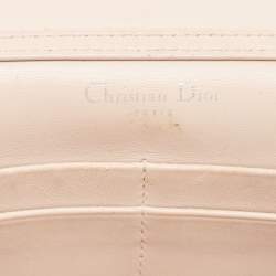 Pre Owned Dior Bronze Ceramic Effect Leather Diorama Wallet on Chain