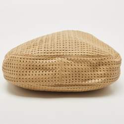 Pre Owned Dior Beige Woven Leather Hobo