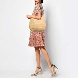 Dior Beige Woven Leather Hobo