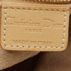 Dior Beige Woven Leather Hobo