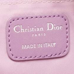 Pre Owned Dior Purple Cannage Nylon and Leather Charming Satchel