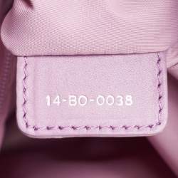 Pre Owned Dior Purple Cannage Nylon and Leather Charming Satchel