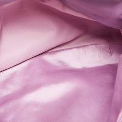 Pre Owned Dior Purple Cannage Nylon and Leather Charming Satchel