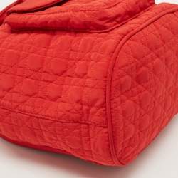 Dior Red Cannage Nylon Mini Drawstring Backpack