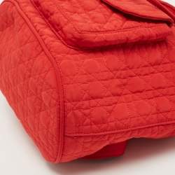 Dior Red Cannage Nylon Mini Drawstring Backpack