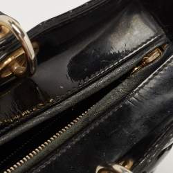 Pre Owned Dior Black Cannage Patent Leather Large Lady Dior Tote
