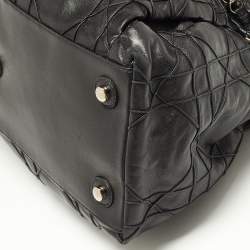 Pre Owned Dior Black Cannage Leather Le Trente Shoulder Bag