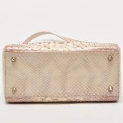 Dior Ombre Pink Python Medium Lady Dior Tote
