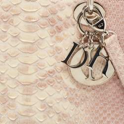 Dior Ombre Pink Python Medium Lady Dior Tote