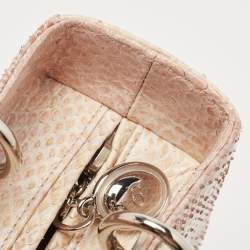 Dior Ombre Pink Python Medium Lady Dior Tote