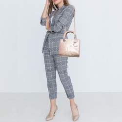 Dior Ombre Pink Python Medium Lady Dior Tote
