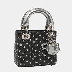Pre Owned Dior Black Micro Cannage Lady Dior