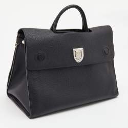Pre Owned Dior Black Leather Large Diorever Tote