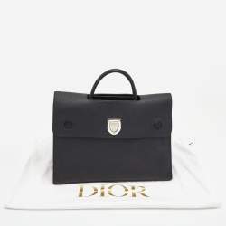 Pre Owned Dior Black Leather Large Diorever Tote