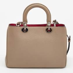 Dior Beige Leather Medium Diorissimo Shopper Tote