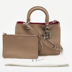 Dior Beige Leather Medium Diorissimo Shopper Tote