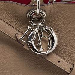 Dior Beige Leather Medium Diorissimo Shopper Tote