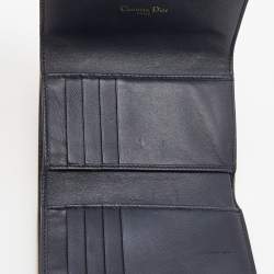 Dior Gold Micro Cannage Patent Leather Diorama Trifold Wallet