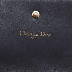 Dior Gold Micro Cannage Patent Leather Diorama Trifold Wallet