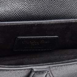Pre Owned Dior Black Leather Mini Saddle Bag