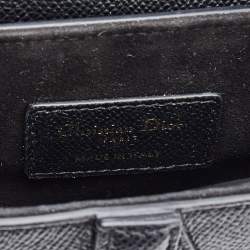 Pre Owned Dior Black Leather Mini Saddle Bag