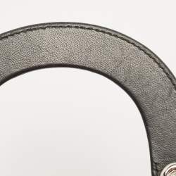 Pre Owned Dior Black/Brown Leopard Print Calf Hair and Leather Mini Lady Dior Tote