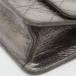 Pre Owned Dior Metallic Cannage Crinkled Leather Miss Dior Pouch Chain Bag