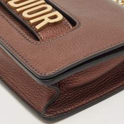 Pre Owned Dior Copper Leather J’adior Flap Shoulder Bag                