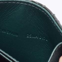 Pre Owned Dior Green Cannage Patent Leather Lady Dior 5 Gusset Card Holder