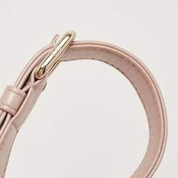 Pre Owned Dior Pink Leather Medium Lady Dior Tote Bag